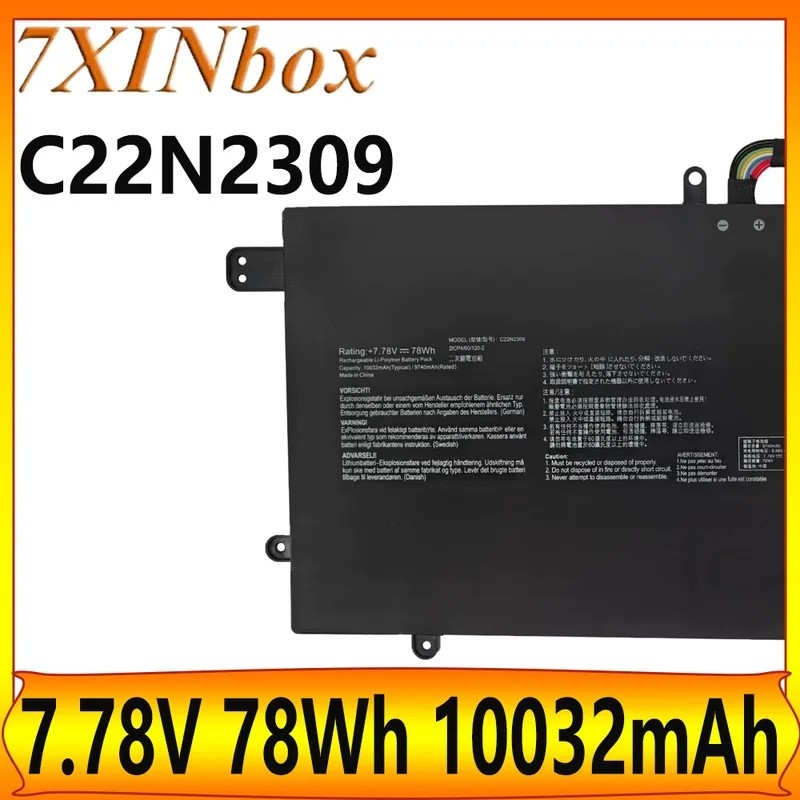 7XINbox 78Wh C22N2309 7.78V 10032mAh แบตเตอรี่แล็ปท็อปสําหรับ Asus TUF GAMING A14 FA401U FA401WU FA4