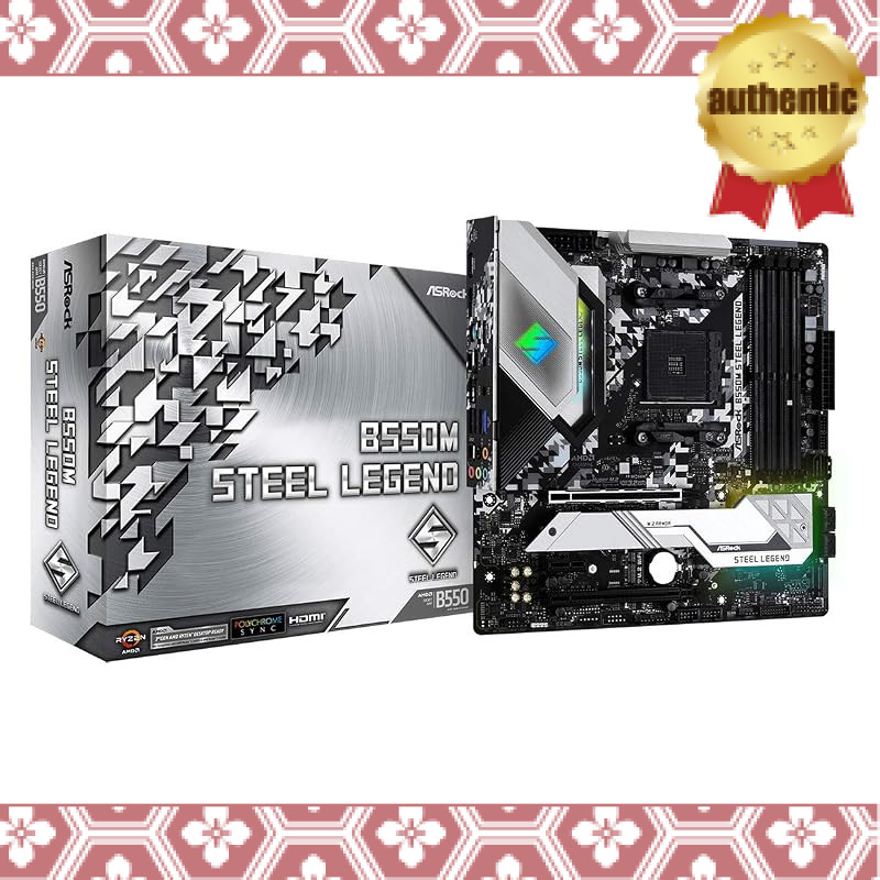 ASRock AMD Ryzen 5000 Series (Socket AM4) Compatible B550 Chipset Micro ATX Motherboard 【Authorized 