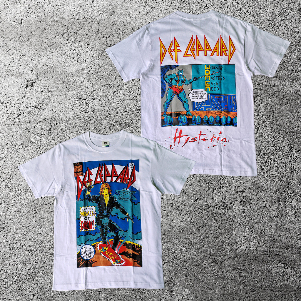 เสื้อยืด Def Lephard Band - Hysteria Builtup Premium
