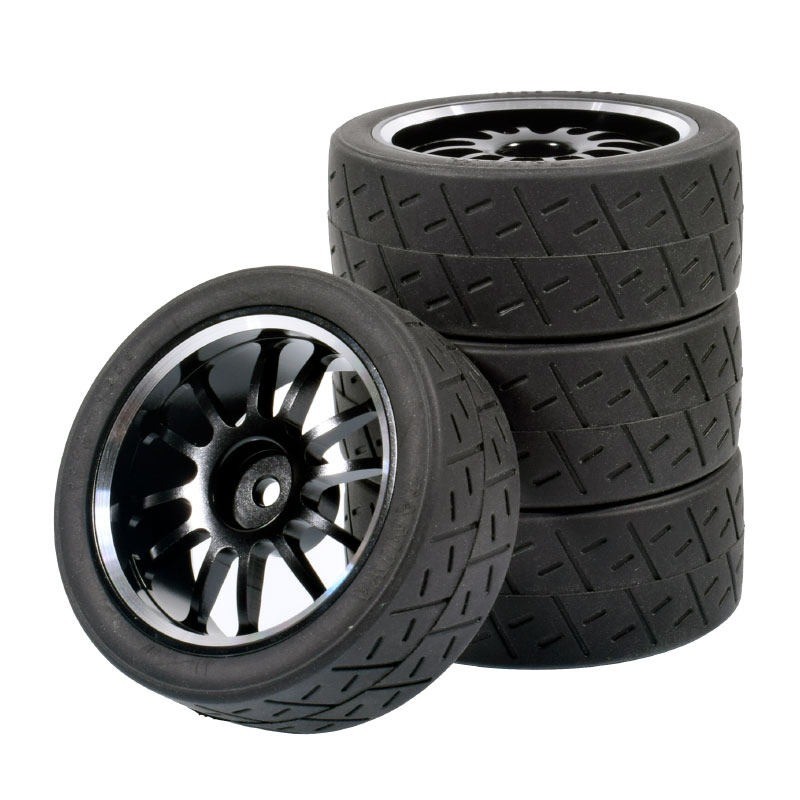 สําหรับ 1:10 RC Racing รถยาง 68 มม.Tyre 12 มม.Hex 1/10 RC บนแผนที่รถ Tamiya TT01 TT02 XV01 XV02 PTG-