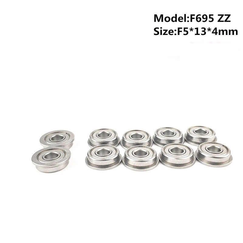 Kande แบริ่ง F695ZZ 10pcs ABEC-1 F695 ZZ F695-2Z Miniature Deep Groove Ball Bearing F5*13*4 มม.695 F