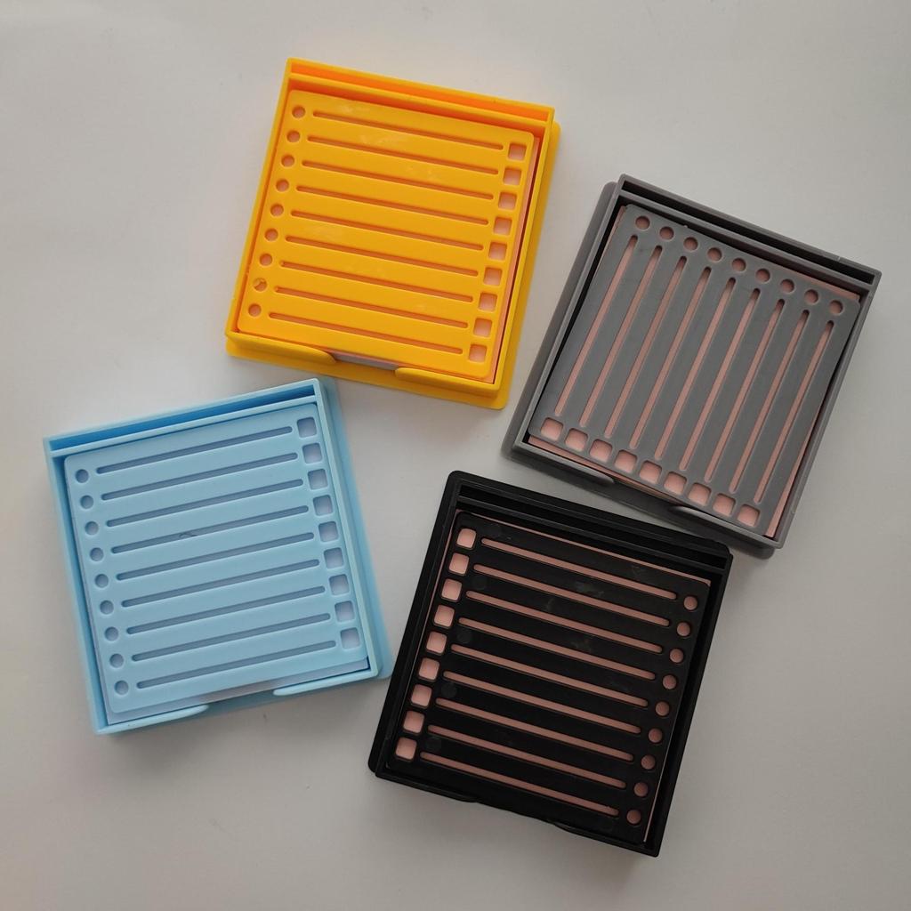 อุปกรณ์สํานักงาน Post-It Note Template ปลั๊กคู่ Sticky Note กล่องเก็บแม่แบบ Sticky Note พลาสติก FQT