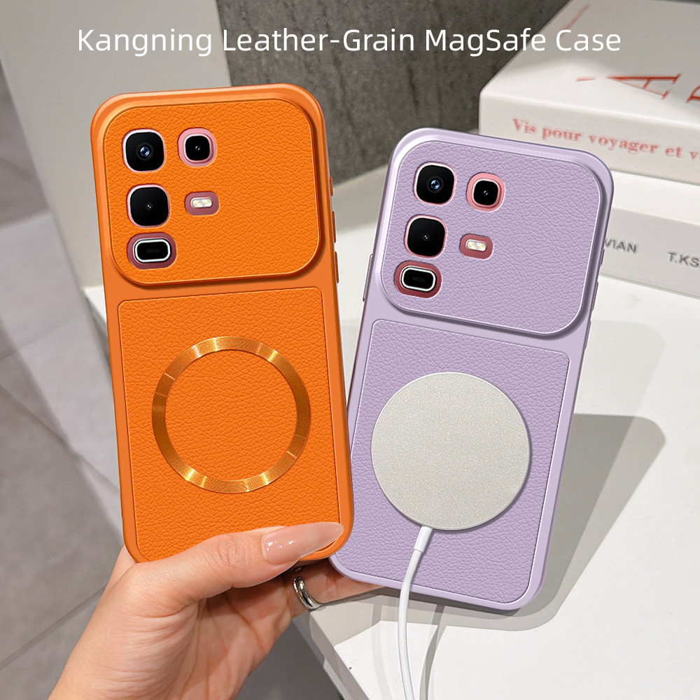 ใช้ได้กับ Infinix Note 50s X6870 พร้อมวงแหวนแม่เหล็กชาร์จและเคสโทรศัพท์หนังด้าน