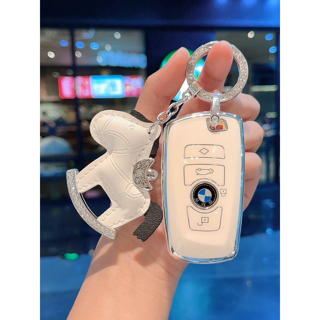 เหมาะสําหรับ BMW 3 Series ฝาครอบกุญแจ 5 Series 320 หญิง 4 แพ็ค 6 เปลือก 3 หัวเข็มขัด 7 Series Feng m