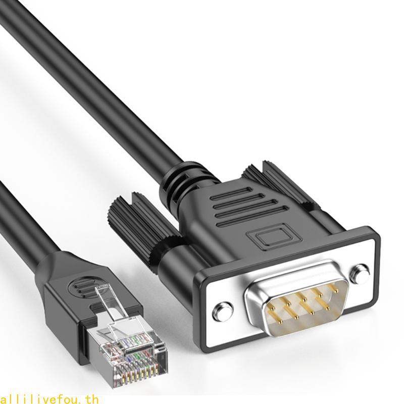 LIVE ควบคุมสาย RJ45 ถึง DB9 RS232 Serial Port สายไฟสําหรับการจัดการเครือข่าย