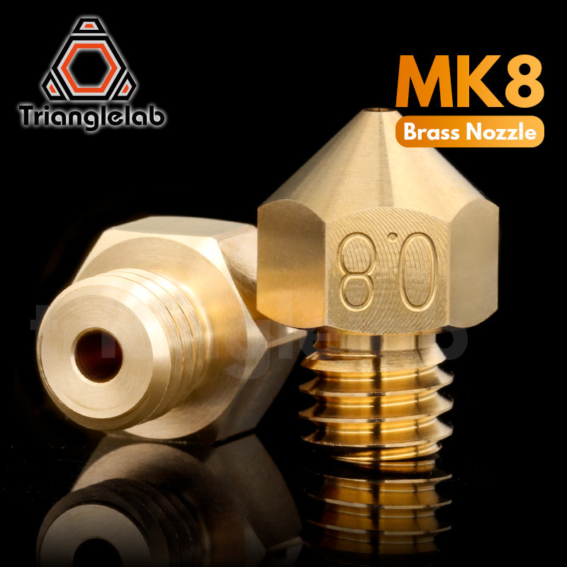 trianglelab Top quality Brass MK8 Nozzle for hotend 1.75MM Filament  J-head cr10 heat block ender3 h