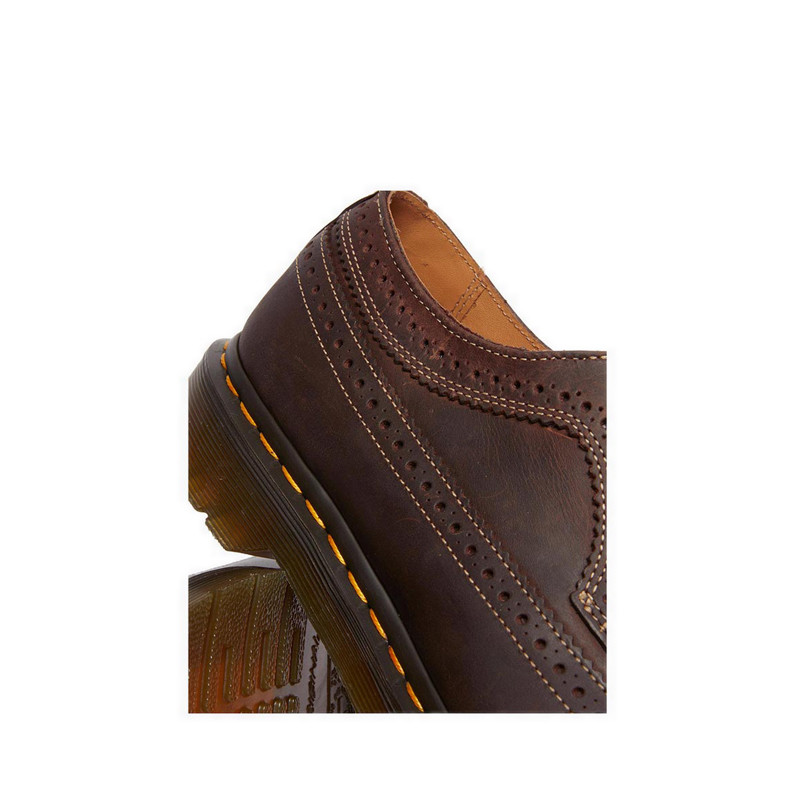 Dr. Martens حذاء 3989 Brogue جلد Crazy Horse — بني داكن — صورة 5