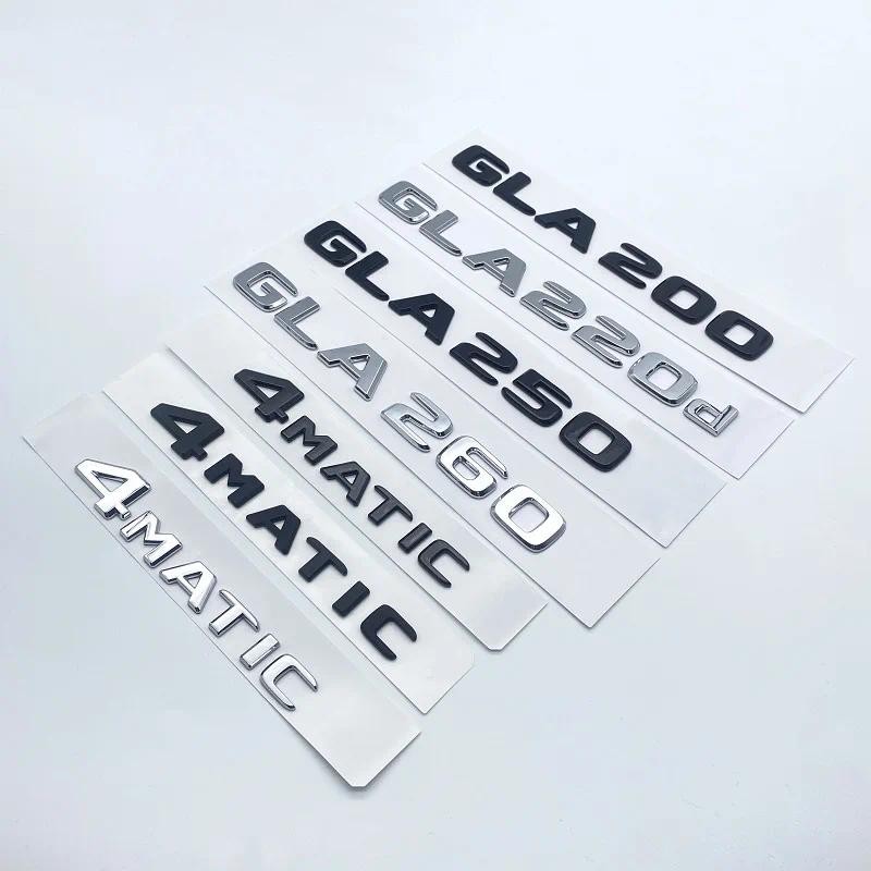 3D สีดําเงินตัวอักษร GLA180 GLA200 GLA220d GLA250 GLA260 4Matic Emblem สําหรับ Mercedes Benz X156 H2