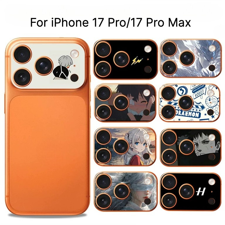 สติกเกอร์กล้อง ผิวไมโครแมตต์ นุ่ม สไตล์แฟชั่น DIY พิมพ์ลายได้ สำหรับ iPhone 17 Pro 17 Pro Max ป้องกันรอยนิ้วมือ ทนทานต่อการสึกหรอ ป้องกันรอยขีดข่วน ฟิล์มตกแต่งกล้อง
