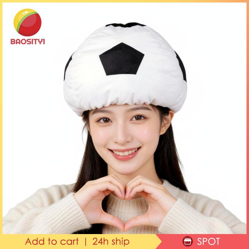[Baosity1] Futbol Sphere Hat Photo Prop Soft Futbol Headwear ออกแบบสนุกอุปกรณ์เสริมเครื่องแต่งกายสํา