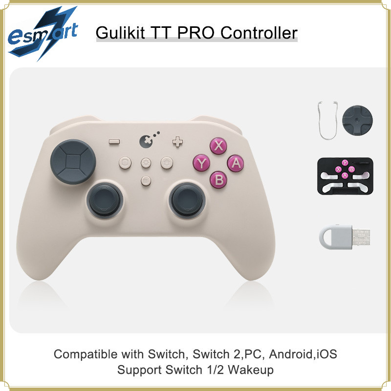 GuliKit TT PRO/MAX คอนโทรลเลอร์เล่นเกมบลูทูธ Low Latency Gamepad พร้อมจอยสติ๊ก TMR สําหรับสวิทช์ 2 PC อุปกรณ์มือถือ