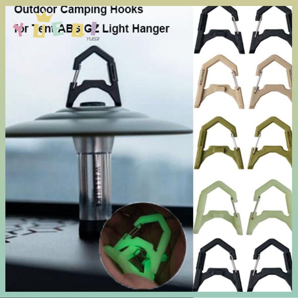 YUEQI Outdoor Camping Hooks, 4.5*4 ซม.4 สีเต็นท์ GZ Light Hanger, ABS Outdoor Camping Buckle สําหรับ