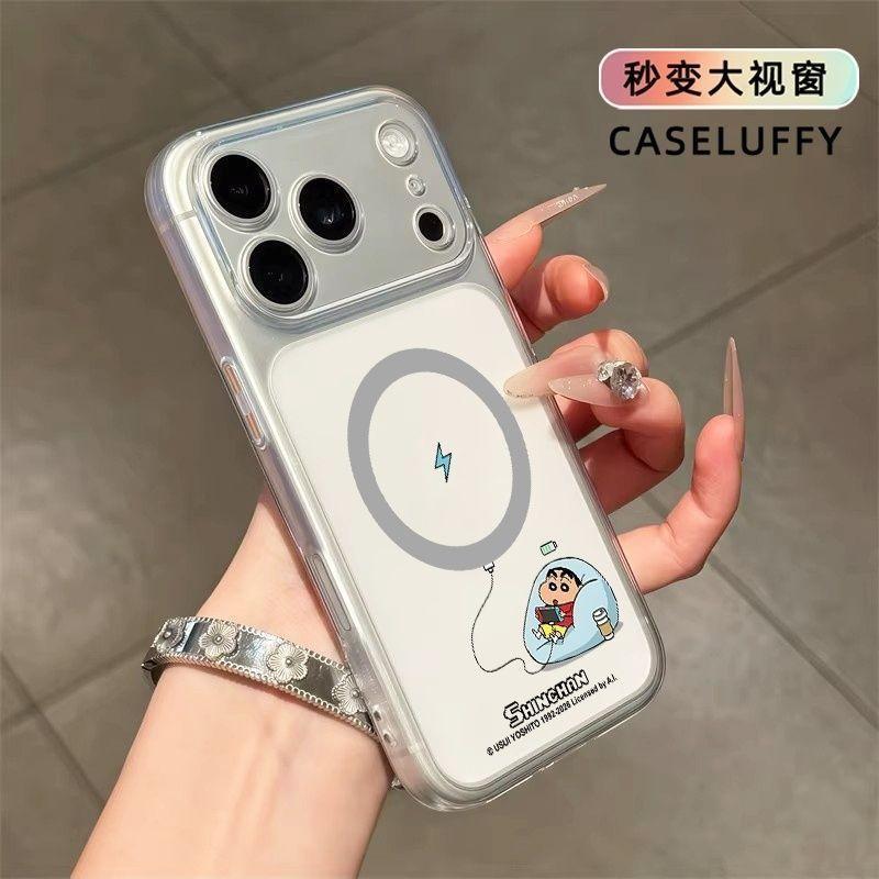 Crayon Shin-Chan เข้ากันได้กับ iPhone 16 วินาทีกับ Apple 17 เคสโทรศัพท์ 14promax Soft Case 15 สไตล์ใหม่ 13 กันกระแทก 12