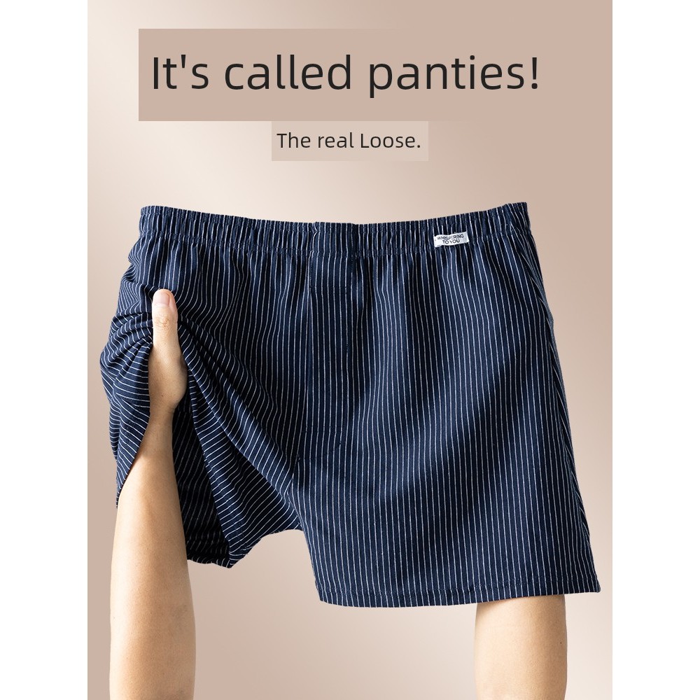กางเกงใน กางเกงในชาย Pure Cotton Plus Fat Loose Boxer Mens Arrow Pants