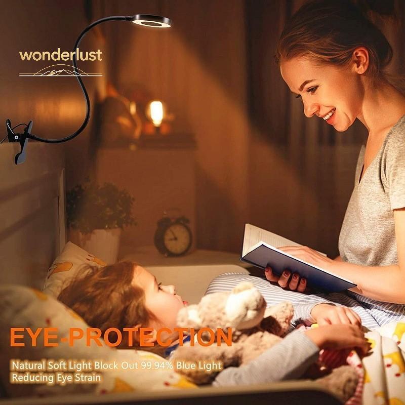 [Easy-t] อาย-แคร์ 360° โคมไฟอ่านหนังสือ LED ปรับได้ โคมไฟตั้งโต๊ะแบบพกพาหรี่แสงได้สําหรับการเดินทาง Home Study Book Reading