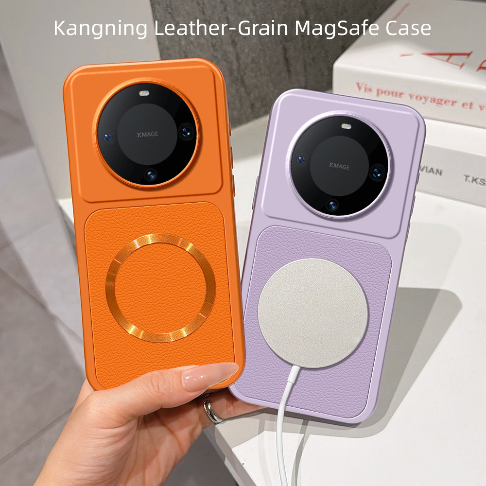 ใช้ได้กับ Huawei Mate 60 Pro ALN-AL00 ALN-AL80 MATE60PRO พร้อมแหวนแม่เหล็กชาร์จและเคสโทรศัพท์หนังด้า