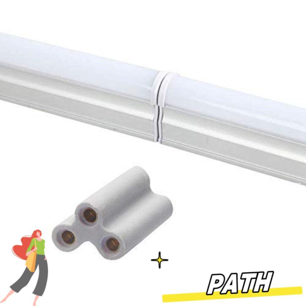 PATH 100/50/30/20/10 ชิ้น 3 หลุม Hard Joint Connector, Splice Double End T5 T8 Bracket Light Connect