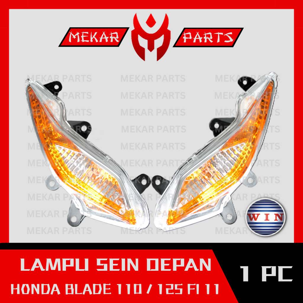 MEKAR-PARTS/WIN-LAMPU-SEIN-DEPAN/FRONT-WINKER/SEN/RITING/BLINKER/TURN-SIGNAL/MOTOR/HONDA/BLADE-110/1