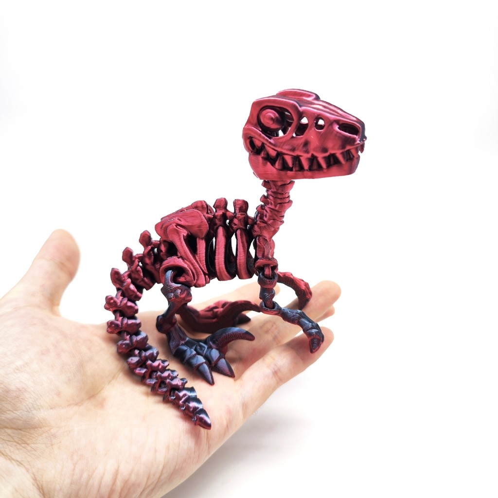 3D พิมพ์ไดโนเสาร์ Velociraptor Articulated รูป Movable Joints เปิดปาก Jurassic รุ่นของขวัญ