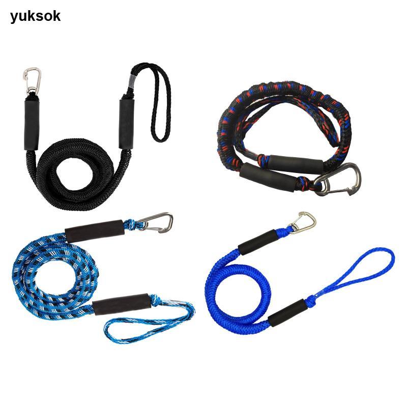 Yuksok Bungee Dock Line เรือ Moing เชือก Anchor สายไฟ Marine Dock Line พร้อม Carabiner โฟมลอยแกนยืดห