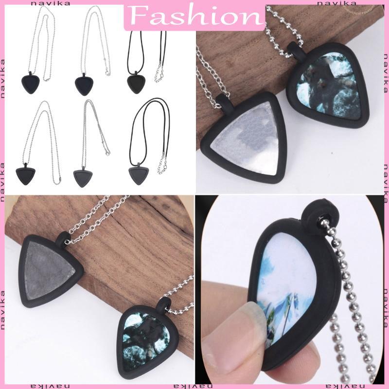 NAV ซิลิโคนเครื่องประดับดนตรีกีตาร์ Picks สร้อยคอเก็บ Solution สร้อยคอโซ่