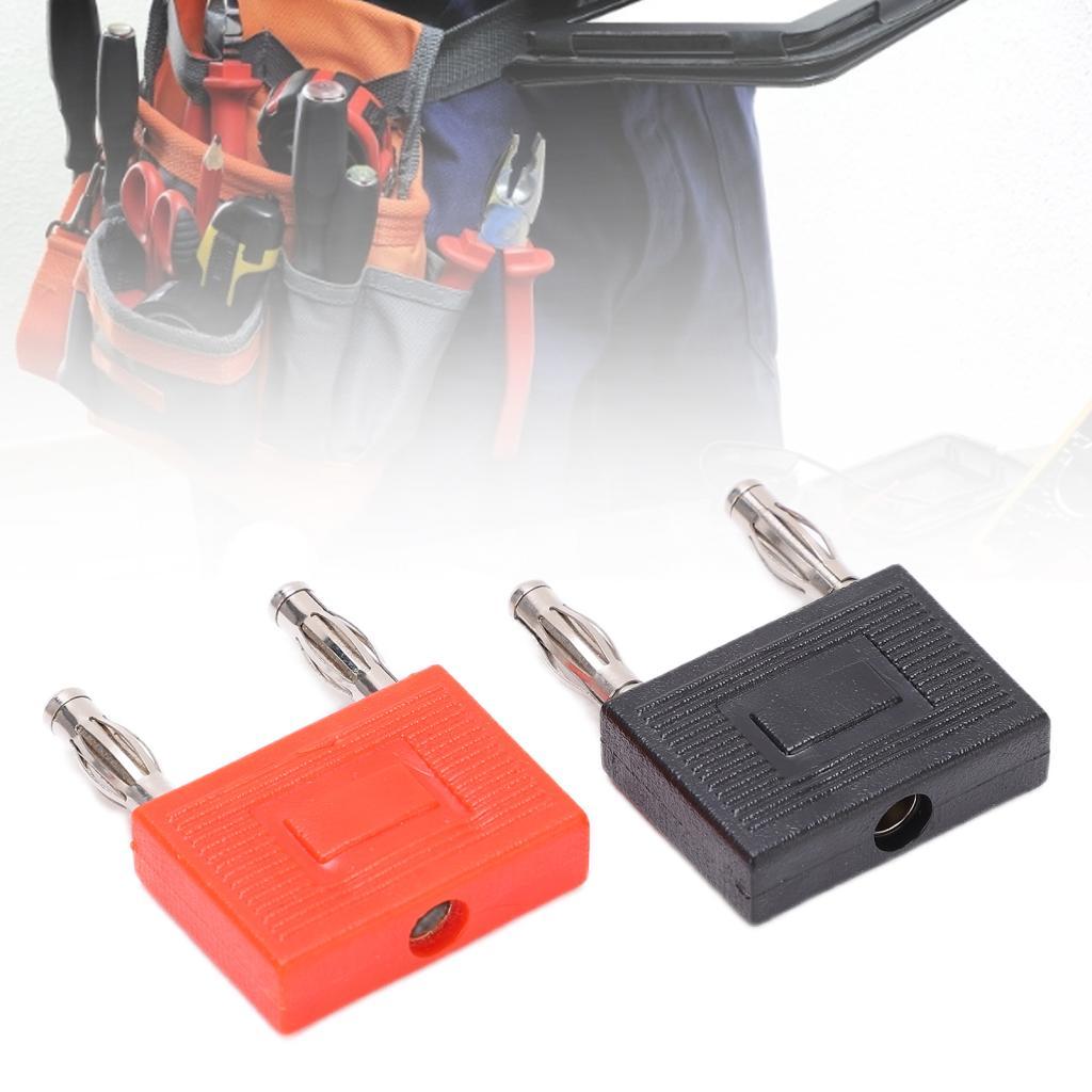 Legendtop Qiilu Dual Banana Plug Adapter - U37 4mm Double Row Connector 1 ถึง 2 สาย DIY 16mm Spacing