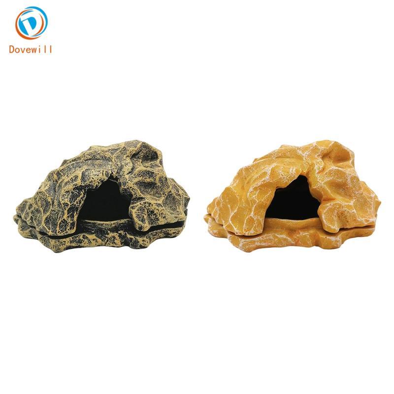 [Jzvphq] สัตว์เลื้อยคลานซ่อนภูมิทัศน์ Terrarium ตกแต่งเรซิ่น Rock สัตว์เลื้อยคลานซ่อนถ้ําสําหรับกบสัตว์เลื้อยคลานขนาดเล็ก Gecko Lizard Amphibians