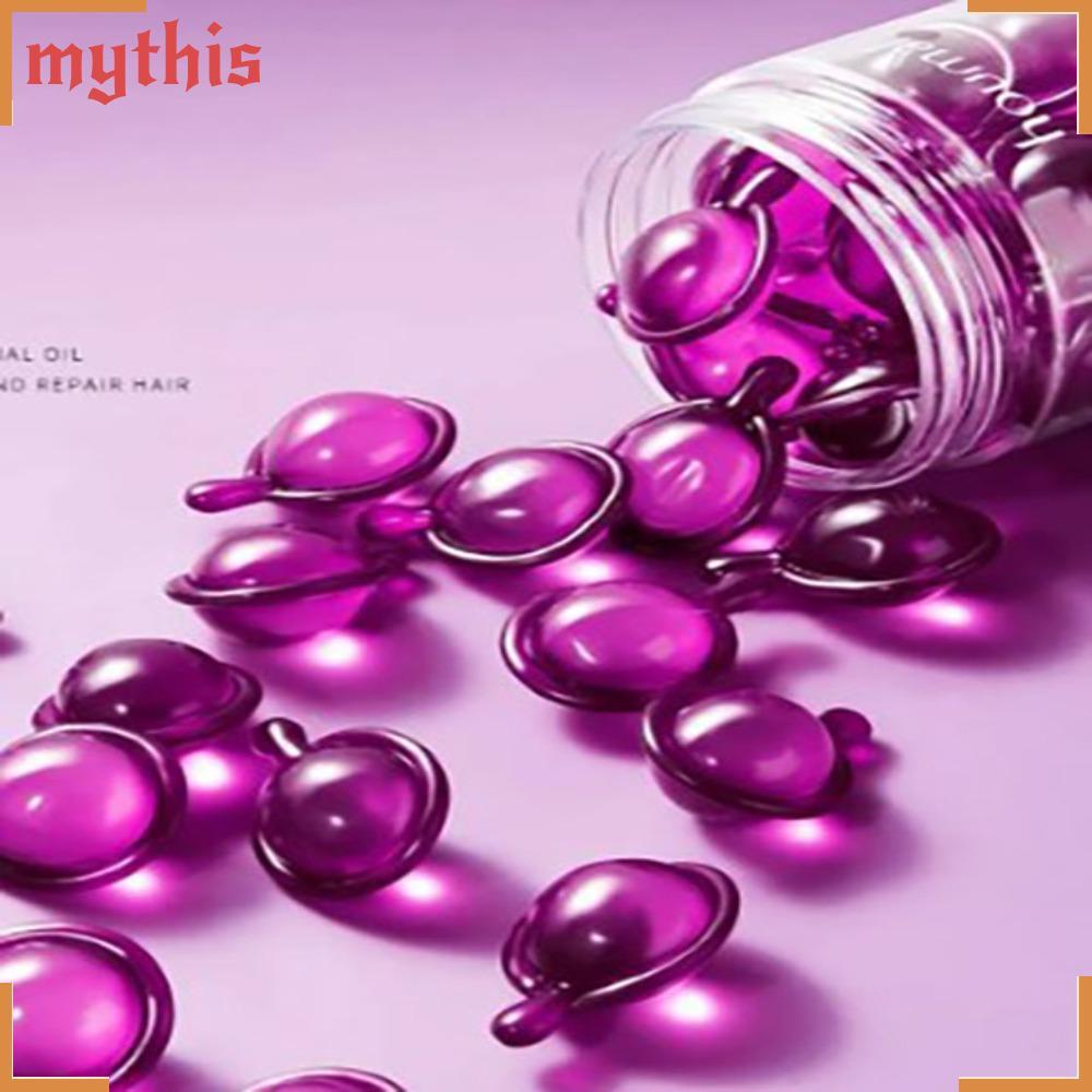 MYTHIS Plant Extracts Keratin Oil, Essential Oil แคปซูลความยืดหยุ่น Rose Capsules น้ํามันหอมระเหยผม,