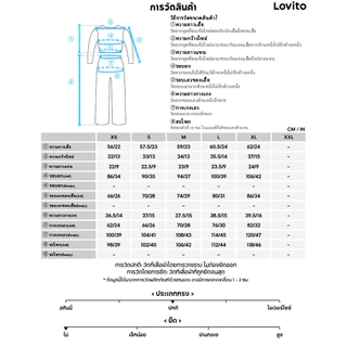 Lovito วันหยุด เสื้อหรือกางเกงสไตล์รีสอร์ทดอกไม้ สําหรับฤดูใบไม้ผลิ/ฤดูร้อนสําหรับผู้หญิง LK4ED1805