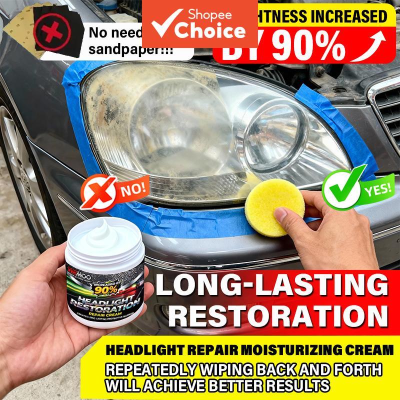 Nano Headlight Restoration Paste Polish Cream Headlight Cleaner Restorer UV Protect
