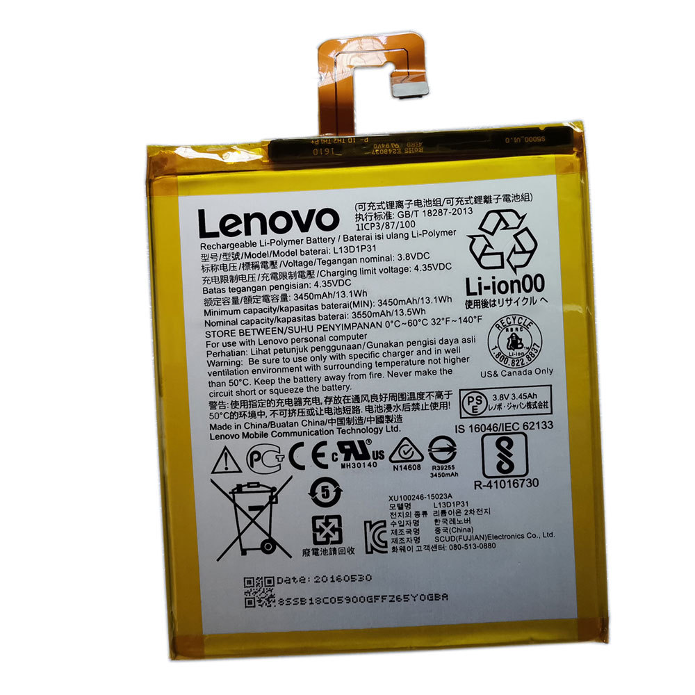 แบตเตอรี่แท็บเล็ตพีซี Lenovo Lenovo IdeaPad S5000 S5000-H L13D1P31 ดั้งเดิม