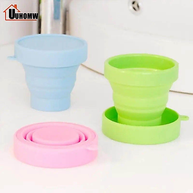 แก้วน้ำพับได้ แก้วน้ำซิลิโคน ถ้วยยืดไสลด์ Silicone Folding Cup