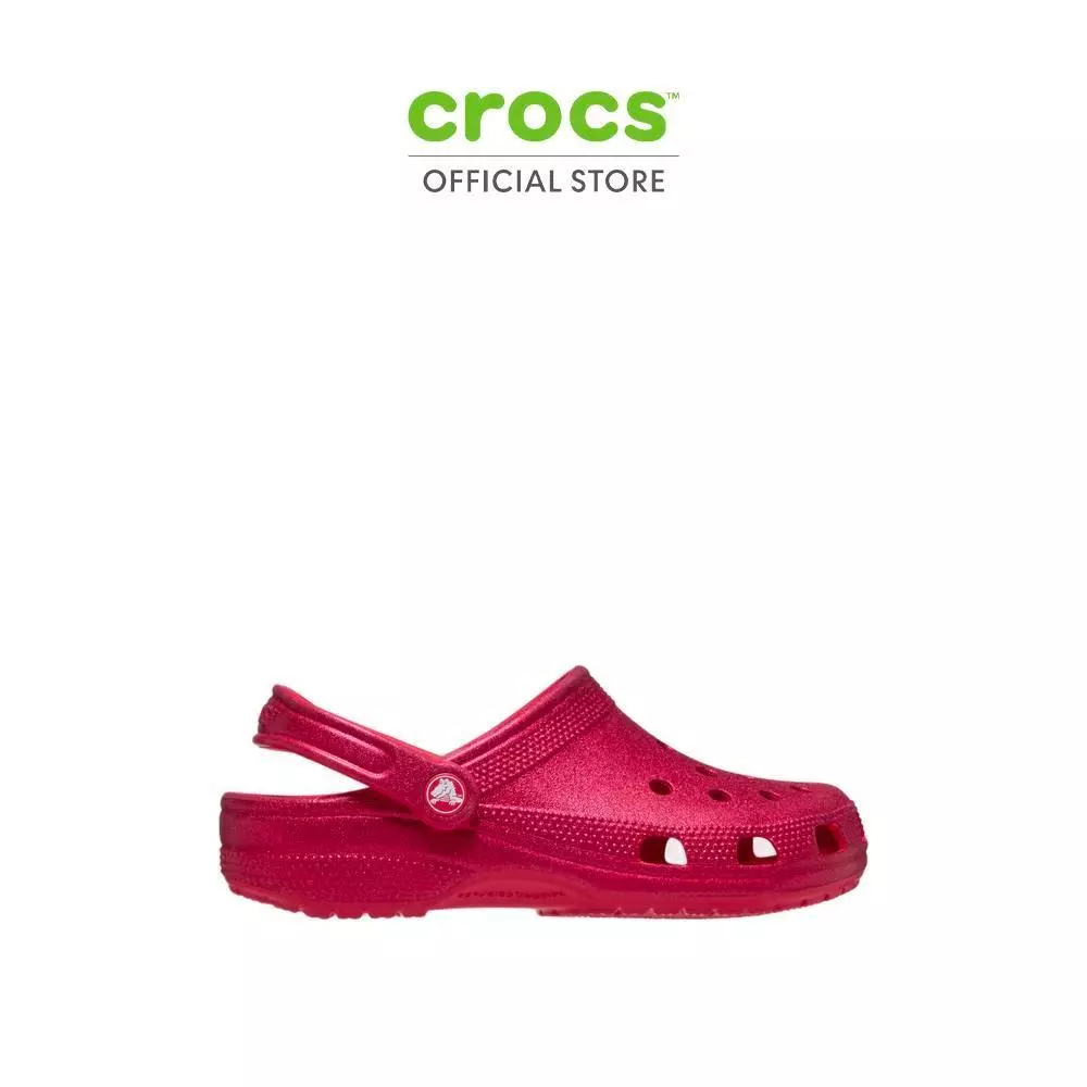 CROCS รองเท้าลำลองผู้ใหญ่ CLASSIC GLITTER CLOG รุ่น 205942-7CA - DIGITAL RASPBERRY GLITTER