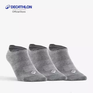 Decathlon Low Sports Socks Tri-Pack Rs 160 ถุงเท้ากีฬาหุ้มข้อรุ่น Rs 160 แพ็ค 3 คู่ - Grey