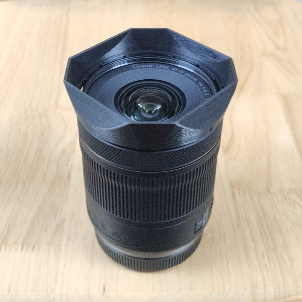 โฮมเมดเหมาะสําหรับ CANON RF15-30mm F4.5-6.3 IS STM เลนส์ฮูดสี่เหลี่ยม