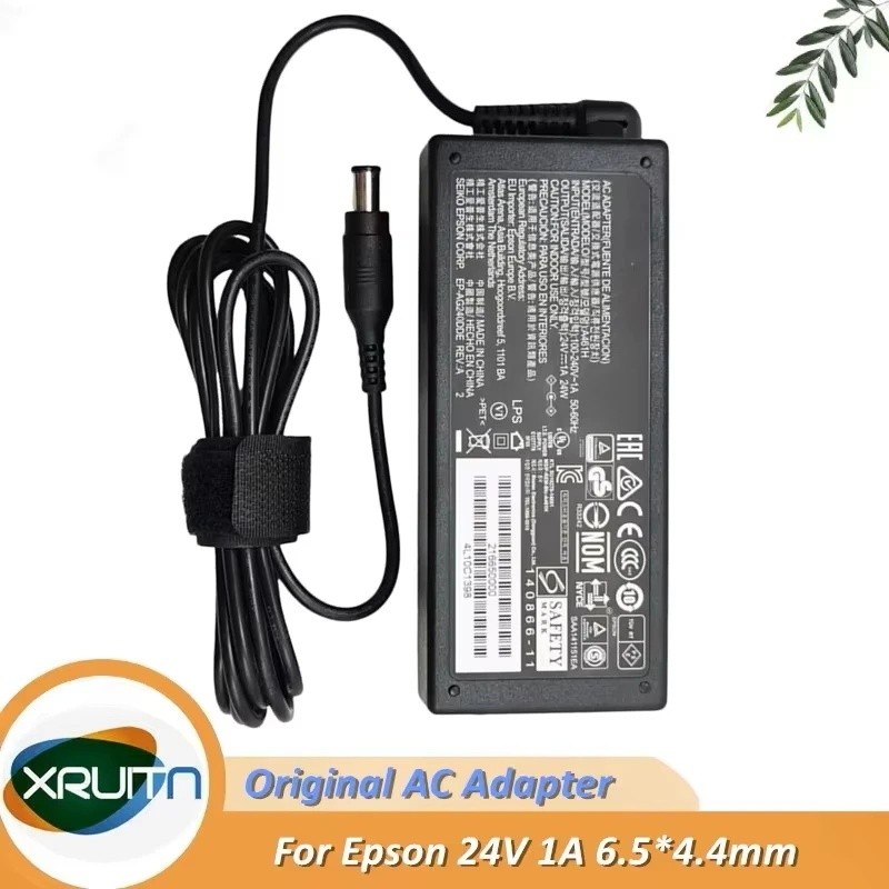 Original 24V 1A AC DC Adaptor Charger สําหรับ Epson WF-100 เครื่องพิมพ์อิงค์เจ็ทแบบพกพา 24V1A PX-S05