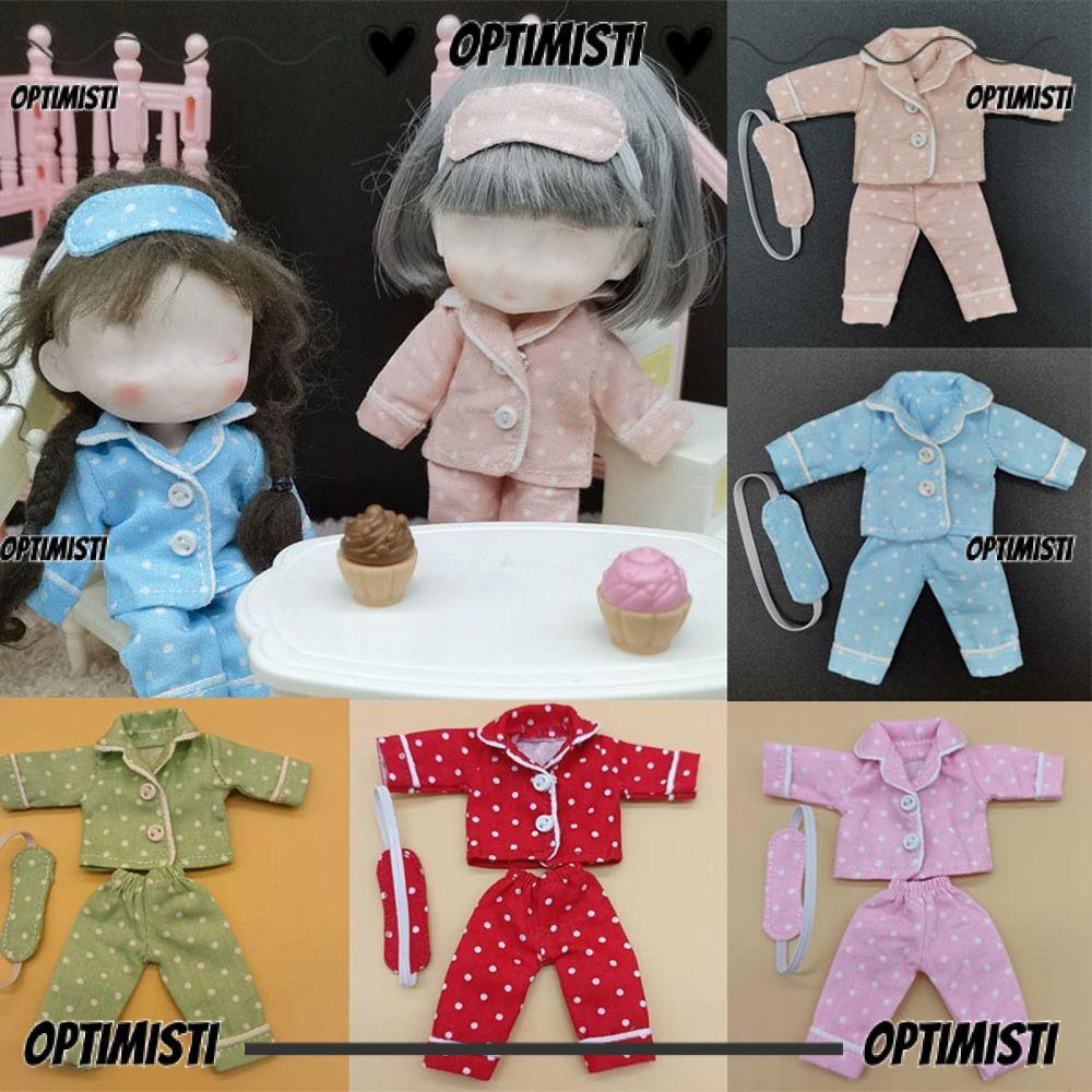 OPTIMISTIVF เสื้อผ้าน่ารักสําหรับ ob11 obitsu 11 อุปกรณ์เสริมเสื้อผ้านอน