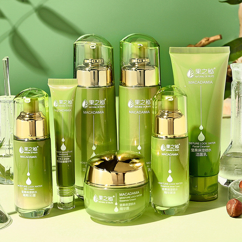 ผลไม้ Secret Nut Hydrating Moisturizing Skin Care ชุดนักเรียน Skin Care ชุดผลิตภัณฑ์กล่องครีมทําความ