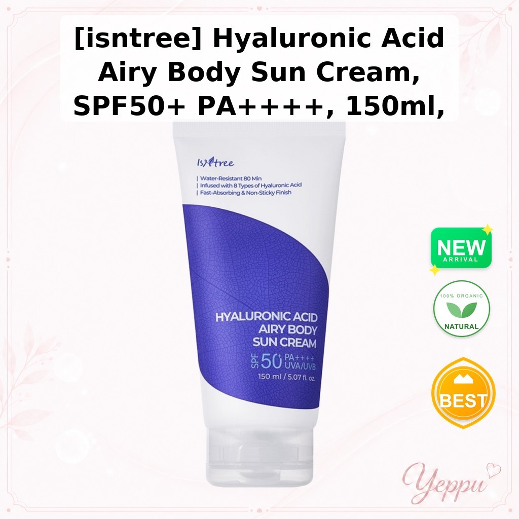 [isntree] Hyaluronic Acid Airy Body Sun Cream, SPF50+ PA++++, 150ml, 1pc / Korean Body Sunscreen by 