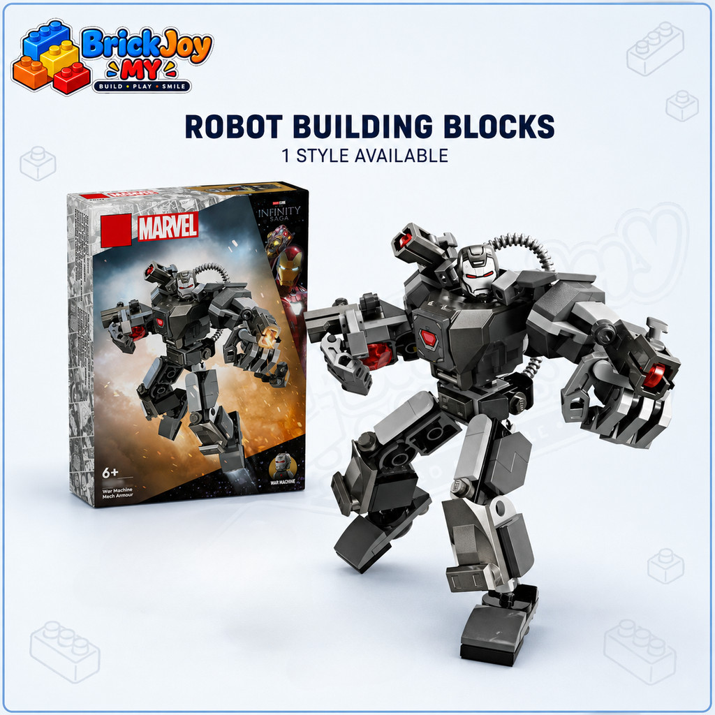 76277 War Machine Mecha Building Blocks ประกอบรุ่นเครื่องประดับการศึกษาของเล่นก่อสร้างสําหรับเด็กผู้