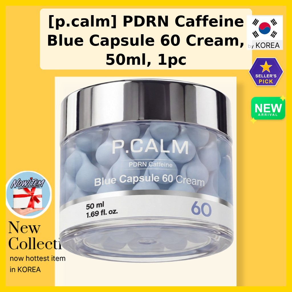 [p.calm] PDRN Caffeine Blue Capsule 60 Cream, 50ml, 1pc / ครีมเกาหลี / PDRN Caffeine Boost by NOW IT