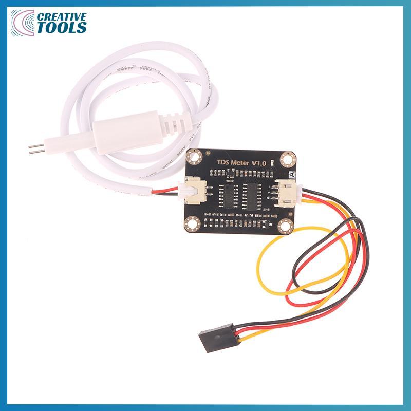 พร้อมสต็อก TDS Sensor เซ็นเซอร์นําไฟฟ้าสําหรับการตรวจจับของเหลวโมดูลตรวจสอบคุณภาพน้ํา DIY TDS Online