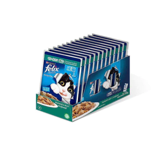 [เหมายกลัง เลือกรสชาติได้] Purina FELIX อาหารแมวเปียก 85 g x24 ซอง สูตร Complete & Balance เลขทะเบียน07