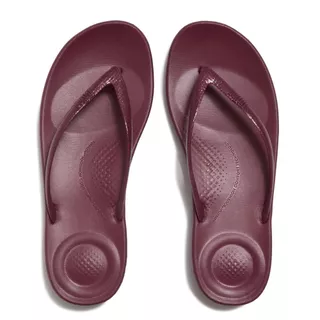 FITFLOP IQUSHION GLITTER ERGONOMIC รองเท้าแตะผู้หญิง รุ่น IE9-E19 สี RED