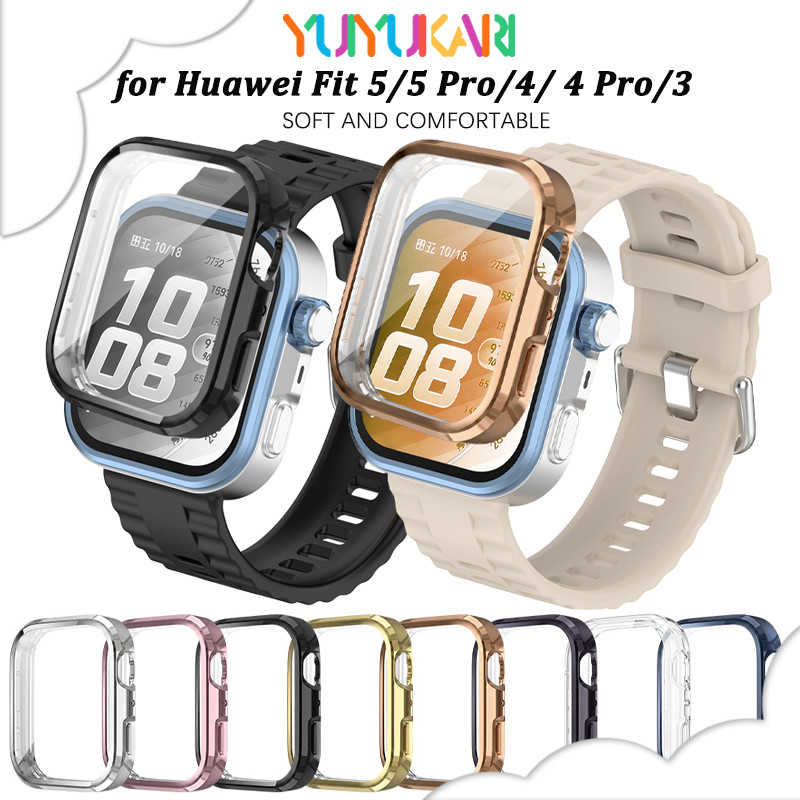 เคส TPU สายนาฬิกาซิลิโคนสปอร์ต นุ่ม กันรอยขีดข่วน ฝาครอบป้องกัน สายยาง สำหรับ for Huawei Watch Fit 5 Pro/5/4 Pro/4 /3