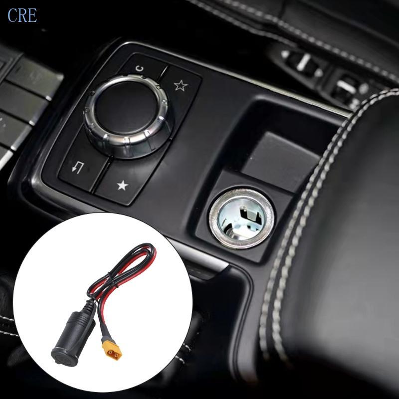 CRE XT60 Male to Car Charger Female Socket Conversion Cable 30A Car Outlet Adapter Cord for Efficien