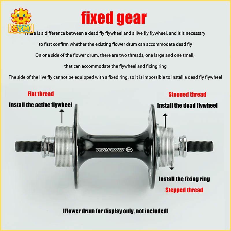 SYM11 13T/14T/15T/16T/17T/18T FIXED Gear 1 ความเร็วล้อจักรยานCogs Sproet LoingสําหรับFIXED Tra Bike 