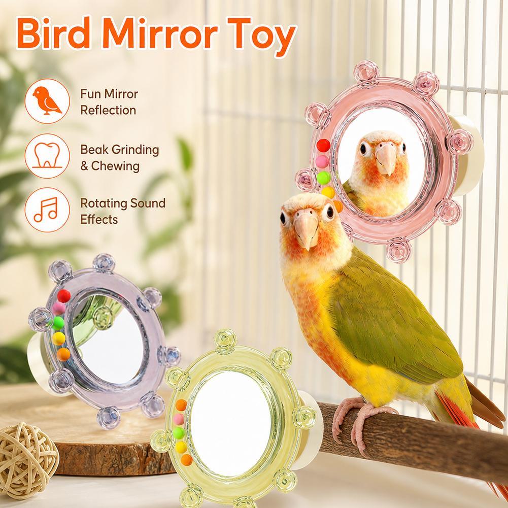 Parrot Chewing ของเล่น Spinning และ Squeaky Action สําหรับนกขนาดเล็ก Interactive Play ของเล่น S8j7