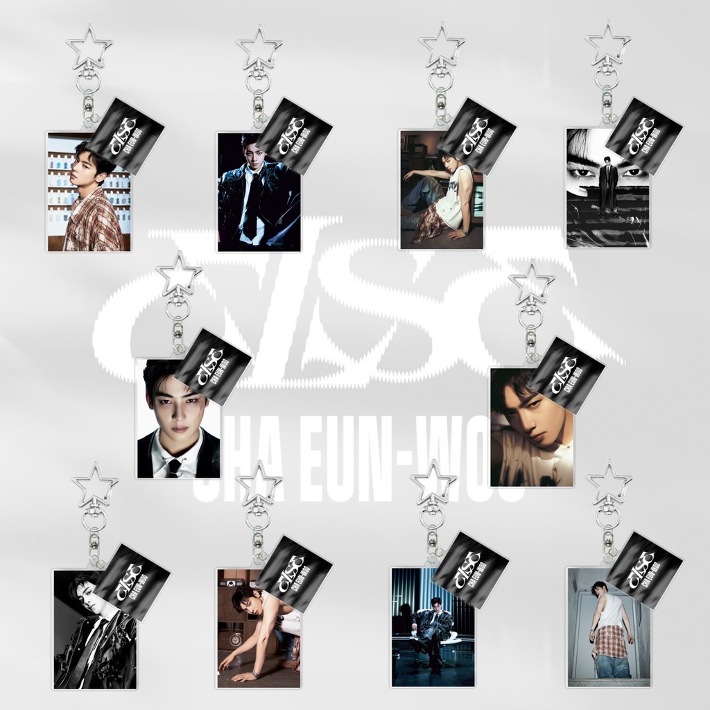 Cha EunWoo อัลบั้มใหม่พวงกุญแจอะคริลิค Cha EunWoo พวงกุญแจอะคริลิค Star Merchandise วัสดุจี้