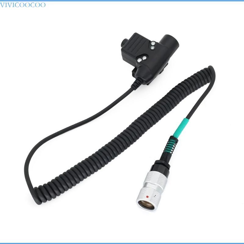 VIVI 6 Pin Plug WalkieTalkie ชุดหูฟังอะแดปเตอร์ U94 PTT สําหรับ PRC152 Two WayRadio U94 PTT อะแดปเตอ